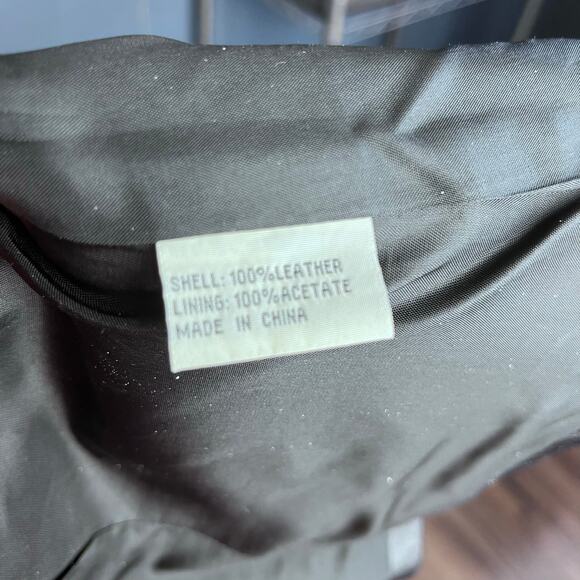 Talk of The Walk Black Leather Jacket M Beaded Luxe Glam Preppy Old Money Y2K - Picture 8 of 8